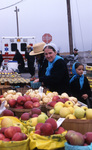 Selling produce at mud sale by Dennis L. Hughes