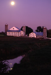 Moon over Amish farm by Dennis L. Hughes