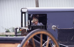 Amish children in buggy by Dennis L. Hughes