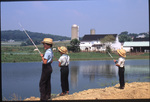 Three boys fishing by Dennis L. Hughes